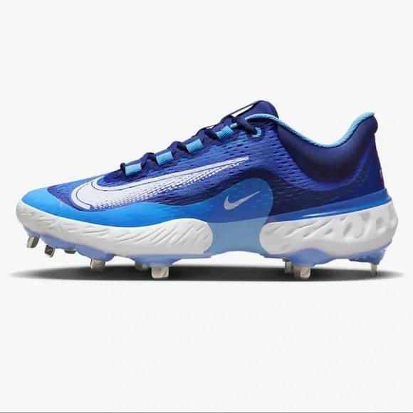 Nike Alpha Huarache Elite Cleats Low Royal Blue White DJ6521-414 Men's  Size
